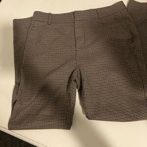 Zara Black and Brown Flat Front Shorts